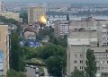В Воронеже беспилотник врезался в жилой дом