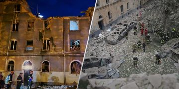 Четыре человека погибли в результате ракетного удара, который путинские ублюдки нанесли по Львову